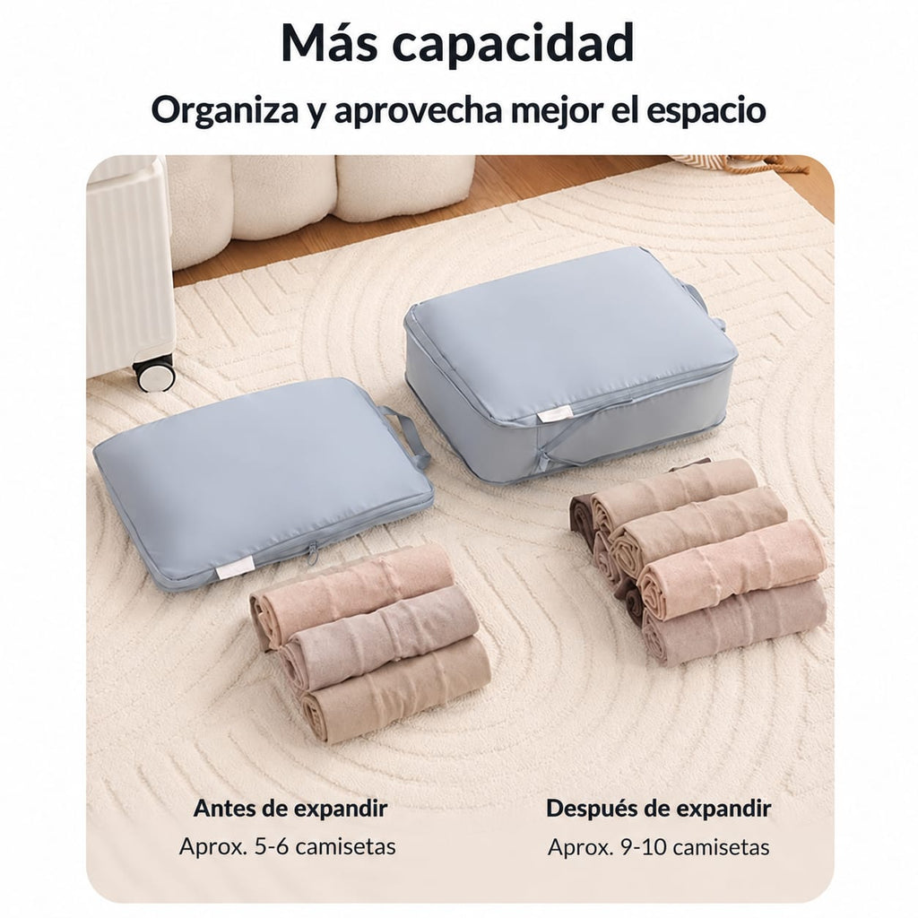 OASIVIO Travel | Cubos de compresión para maleta (6 piezas)