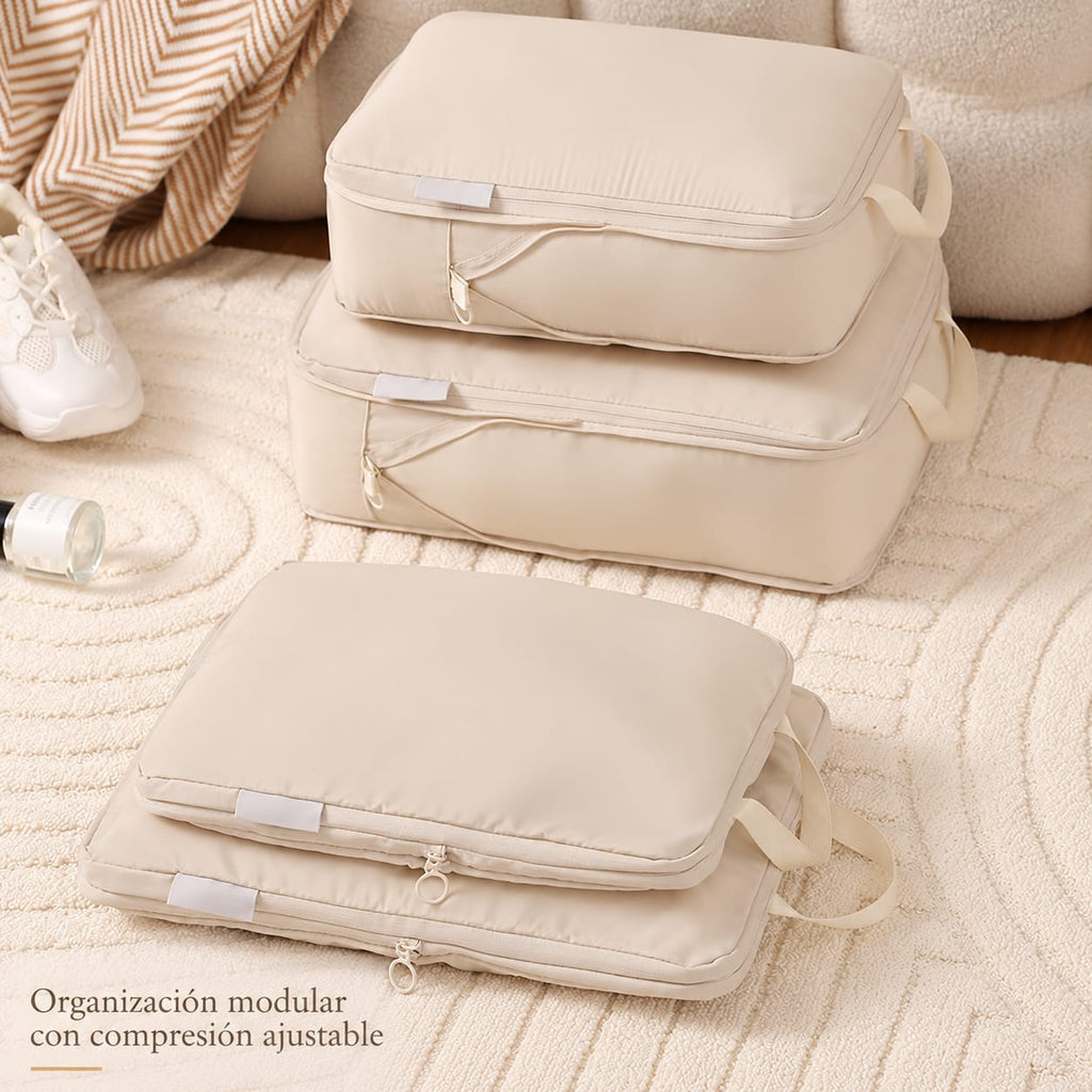 OASIVIO Travel | Cubos de compresión para maleta (6 piezas)